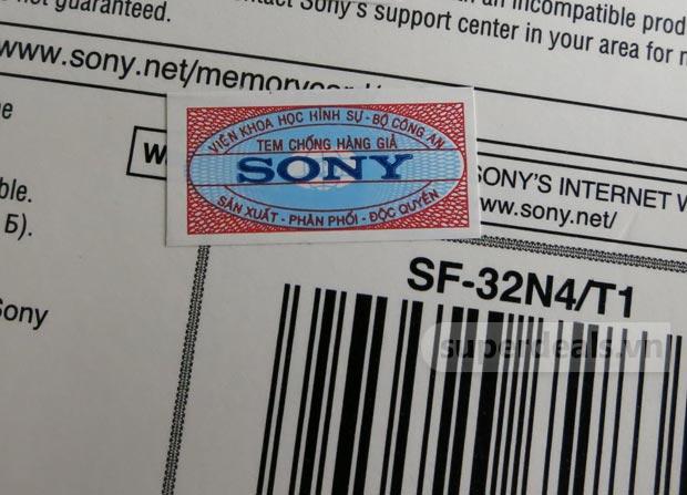 Nhận biết hàng chính hãng Sony
