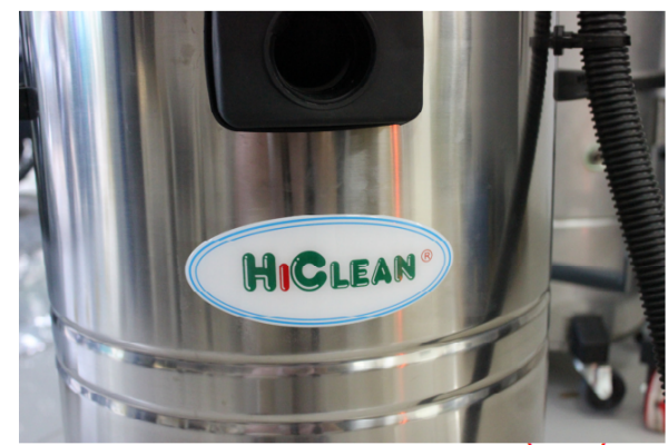 Logo Hiclean trên sản phẩm máy hút bụi chính hãng