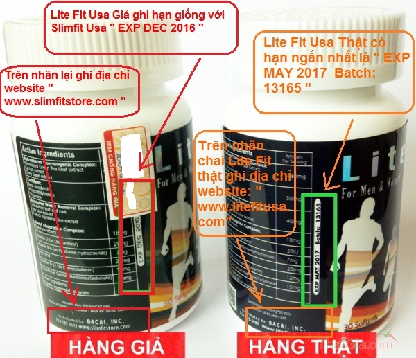 Phân biệt Lite Fit USA thật, giả